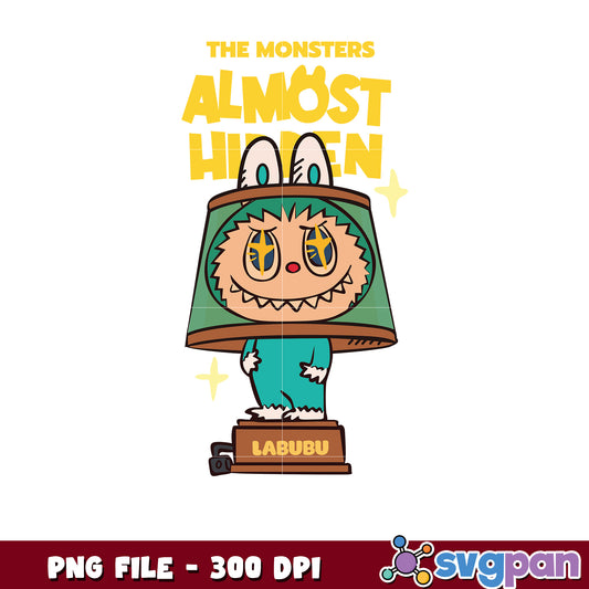 Labubu Monster Lamp PNG 300 DPI
