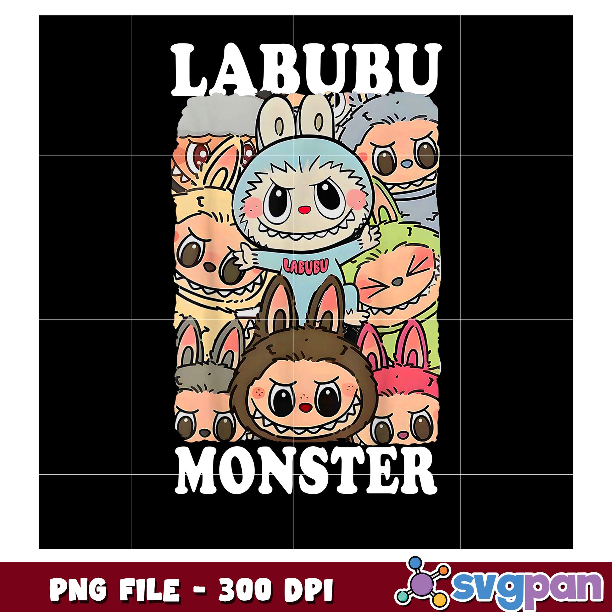 Labubu Monster PNG 300 DPI Download