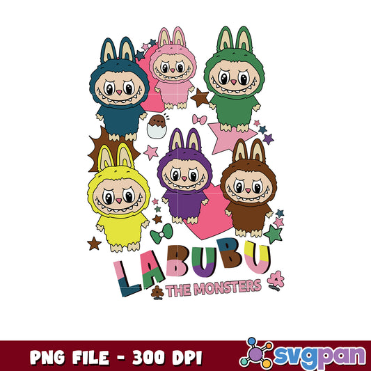 Labubu Monsters PNG Clipart 300 DPI