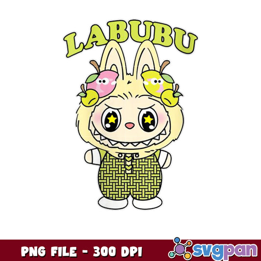 Labubu PNG 300 DPI Cute Cartoon Fruit Design