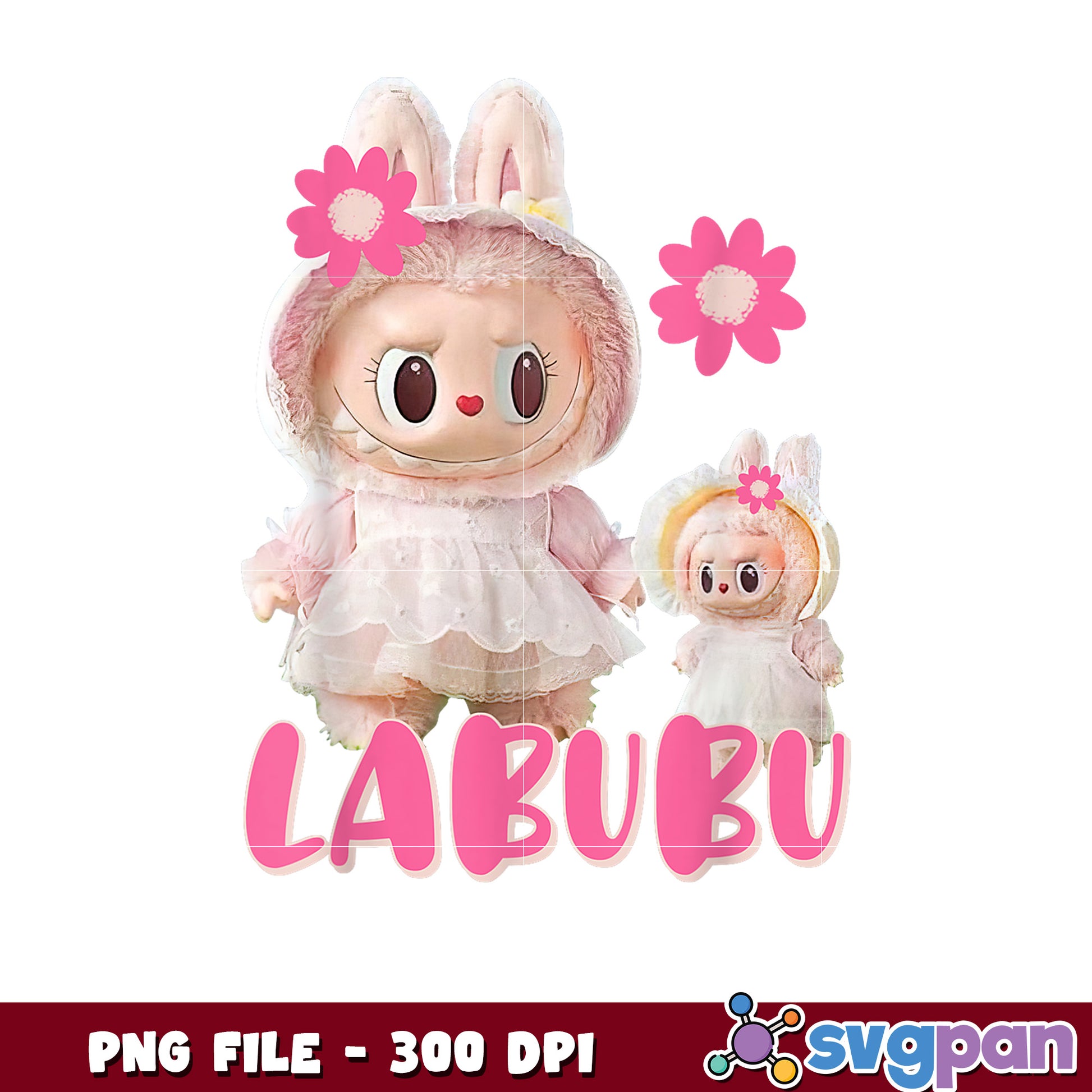Labubu PNG Sublimation 300 DPI Cute Bunny Design