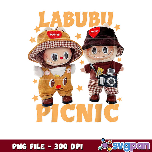 Labubu Picnic PNG 300 DPI Cute Dolls