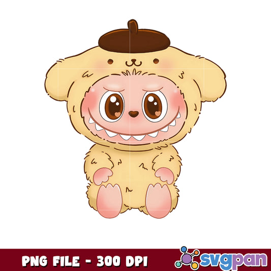 Labubu Pompompurin Costume png, labubu​ png, kids toys png