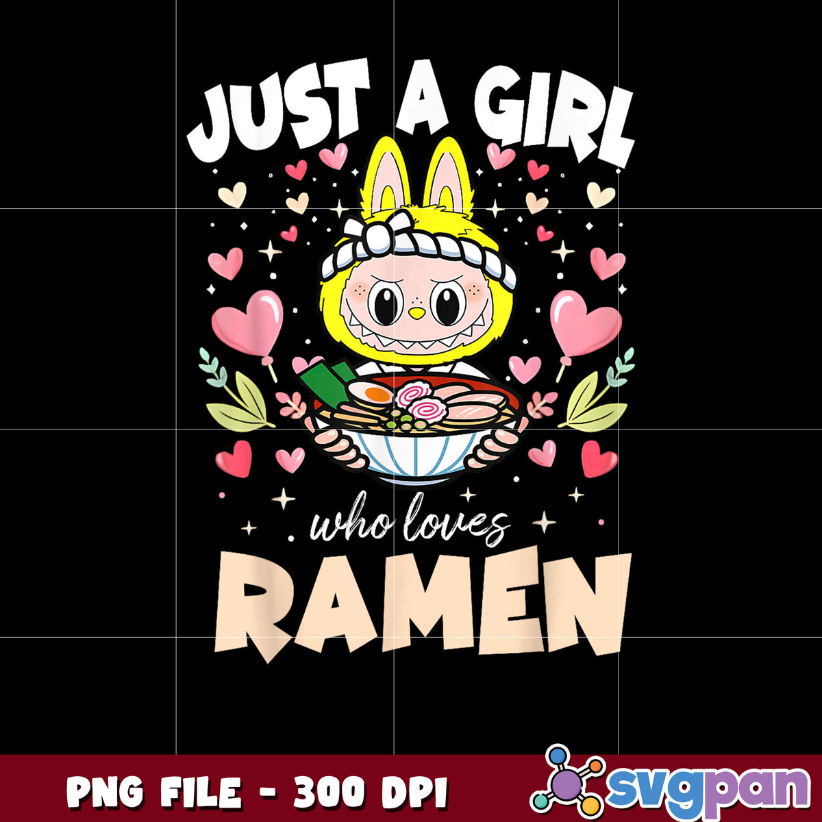Labubu Shirt Just A Girl Who Loves Ramen Lovers Noodles T-Shirt