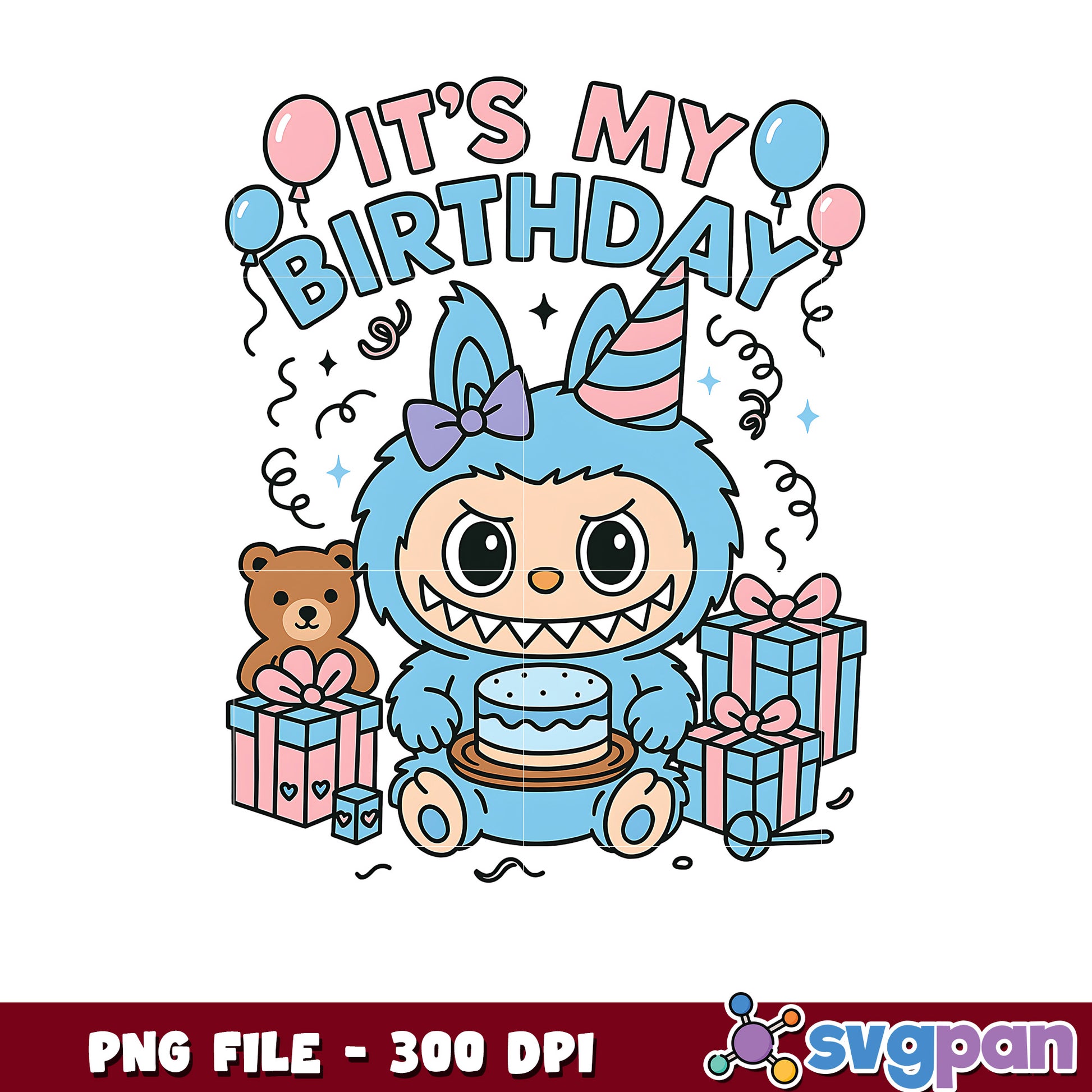 Labubu birthday art png