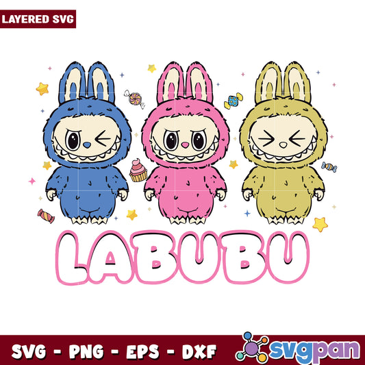 Labubu characters svg, popmart labubu svg, labubu doll svg