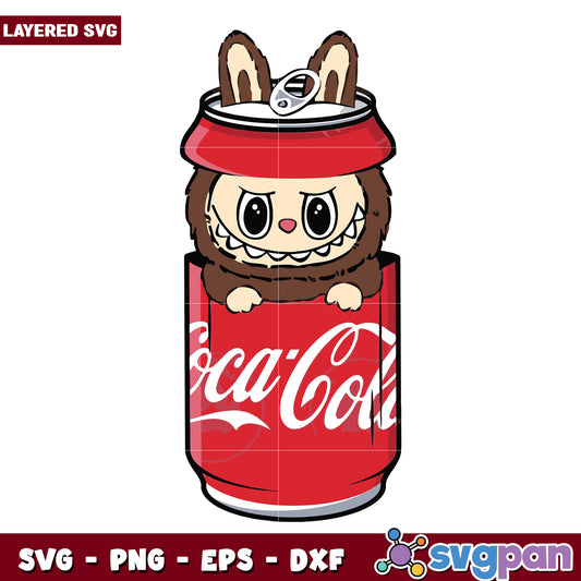 Labubu coke svg, halloween cartoons svg, spirit halloween​ svg