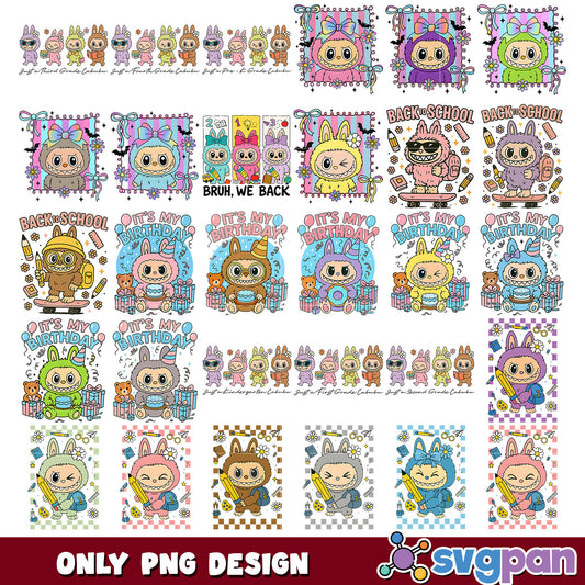 Labubu combined set png bundle