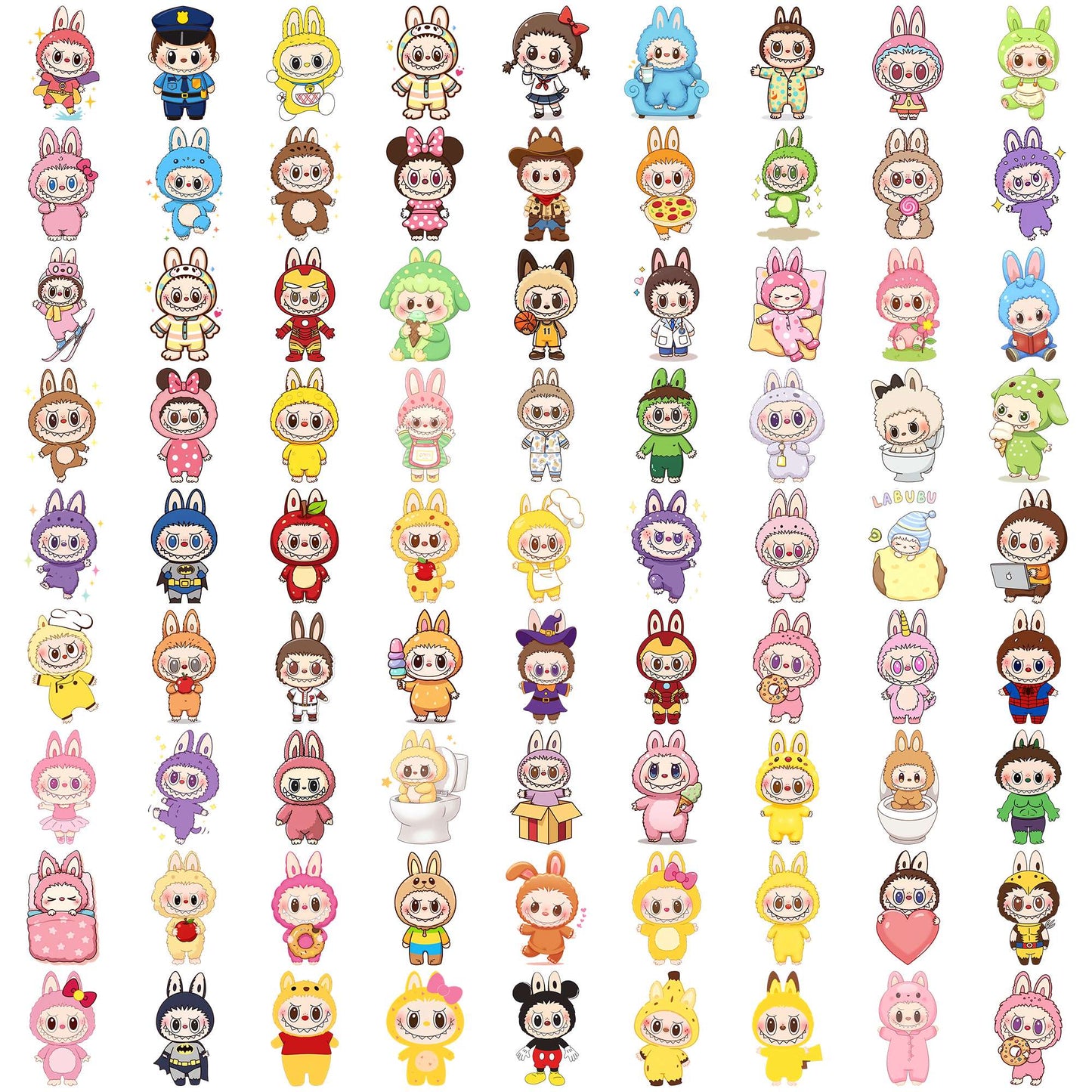 Labubu cute png bundle, labubu doll png, labubu keychain png