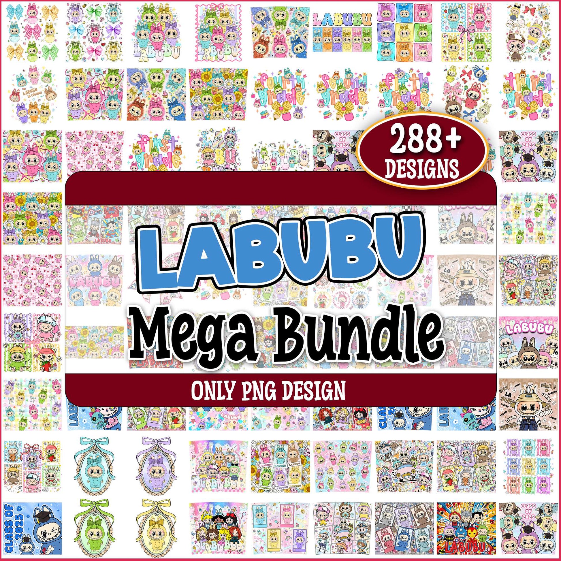 Labubu design collection png bundle