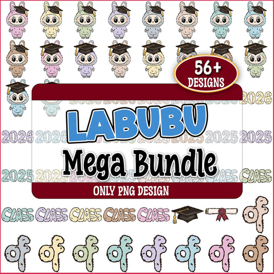 Labubu graduation png bundle