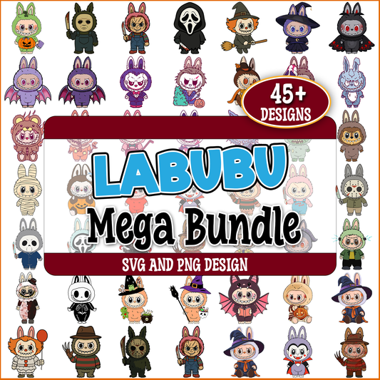 Labubu halloween image svg bundle
