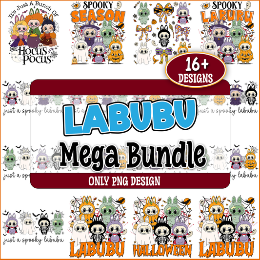 Labubu halloween png bundle