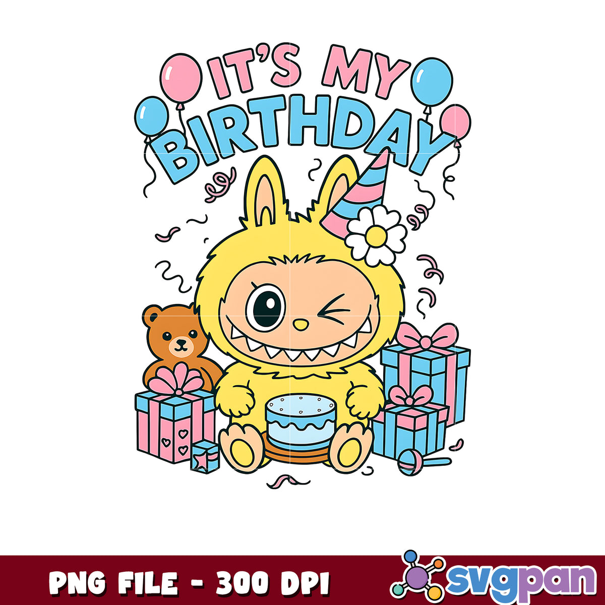 Bday Labubu Labubu happy birthday png, labubu original png, birthday gifts png – svgpan