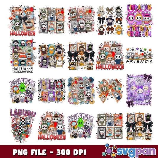 Labubu horror tour png bundle