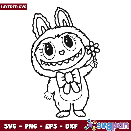 Labubu little flower svg