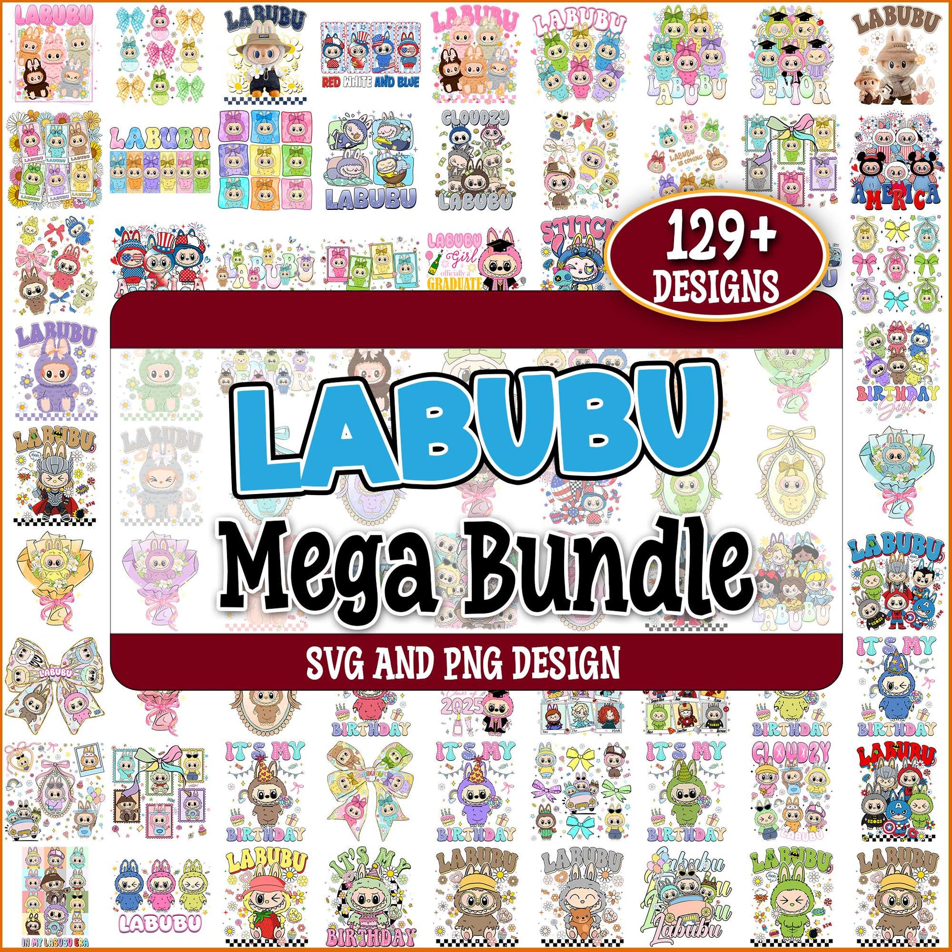 Labubu lovely collection svg bundle
