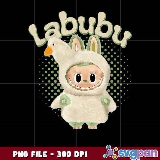 Labubu lover cute labubu the monsters duck funny png,  cute labubu png, the monsters png