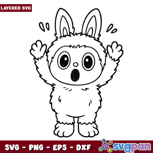 Labubu panic svg
