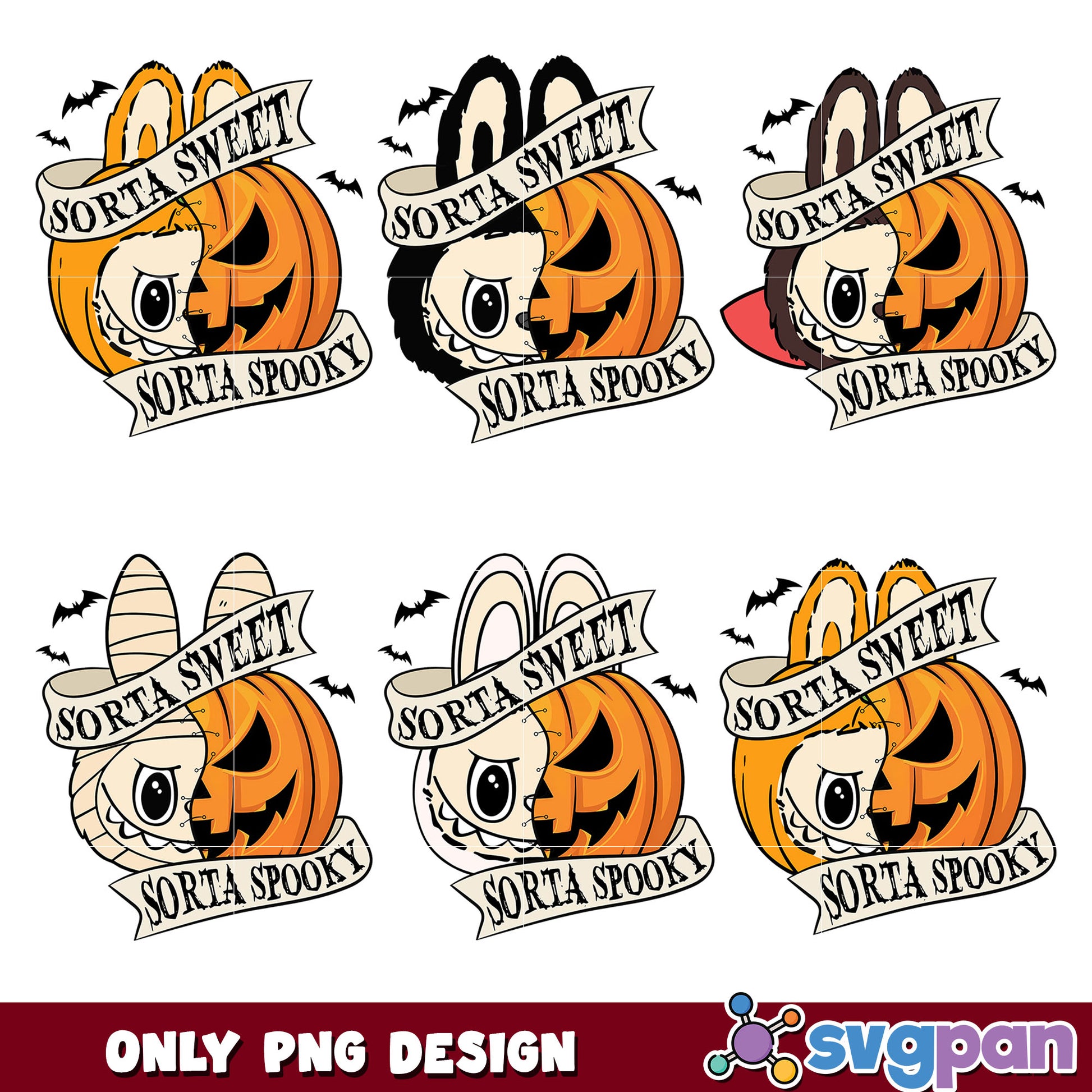 Labubu sorta spooky png bundle