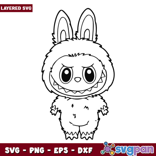 Labubu stand pencil svg