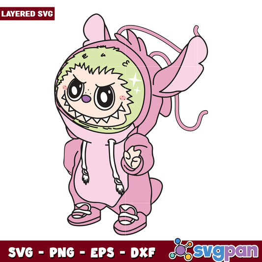Labubu stitch hoodie svg
