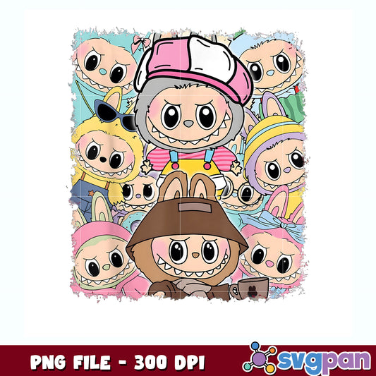Labubu the monsters funny labubu lover png, labubu lover png