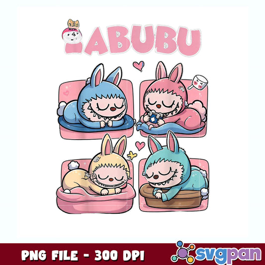 Labubu the monsters funny labubu sleep png, labubu lover png, labubu toys png