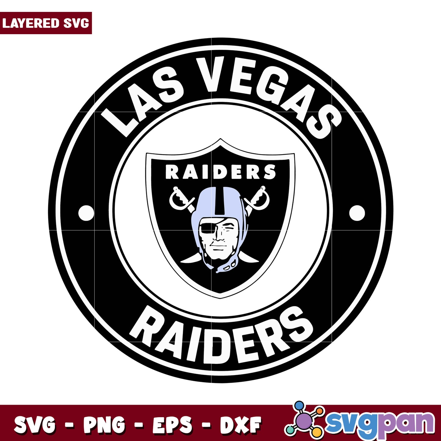 Las Vegas Raiders logo SVG file for crafting projects, layered design available