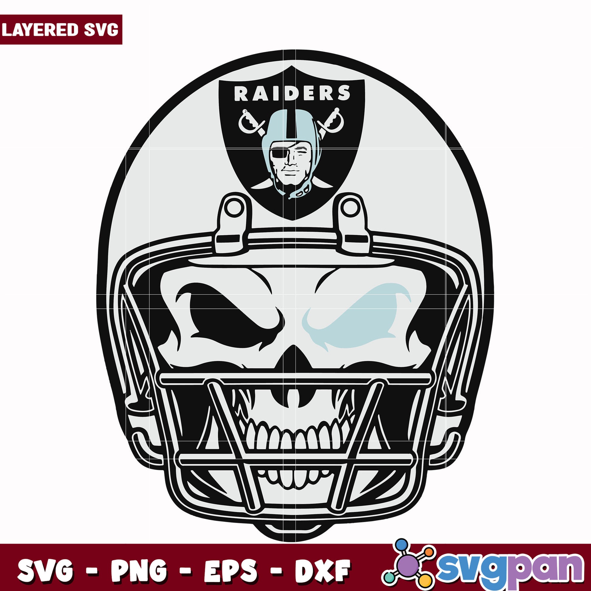 Las Vegas Raiders skull helmet svg, nfl standings​ svg, nfl playoff svg