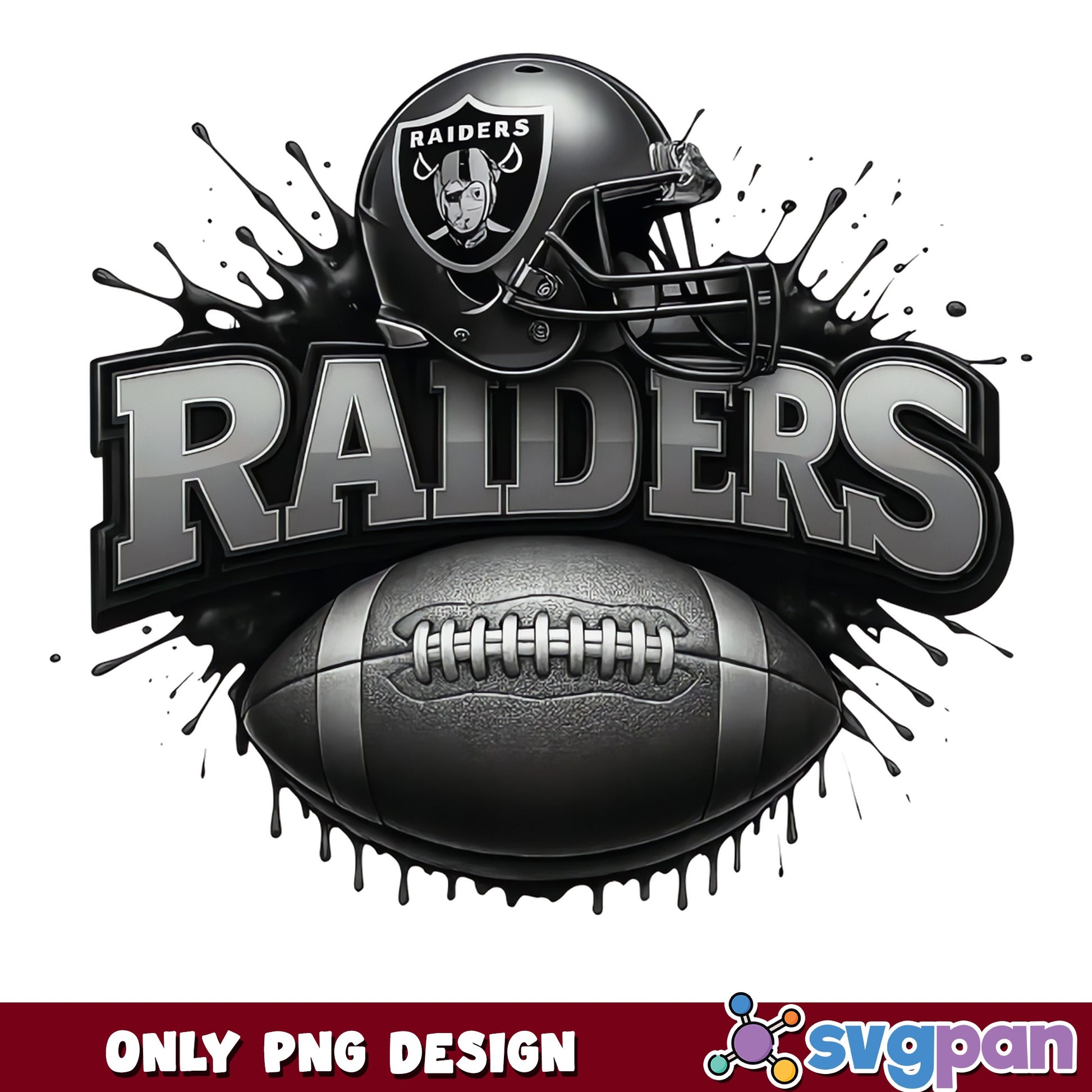 Las Vegas Raiders PNG, Raiders Football Helmet Drip, NFL PNG
