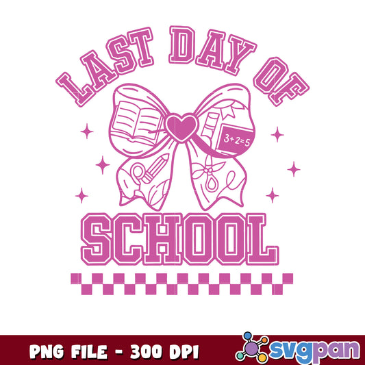 Last Day of School Bow PNG 300 DPI