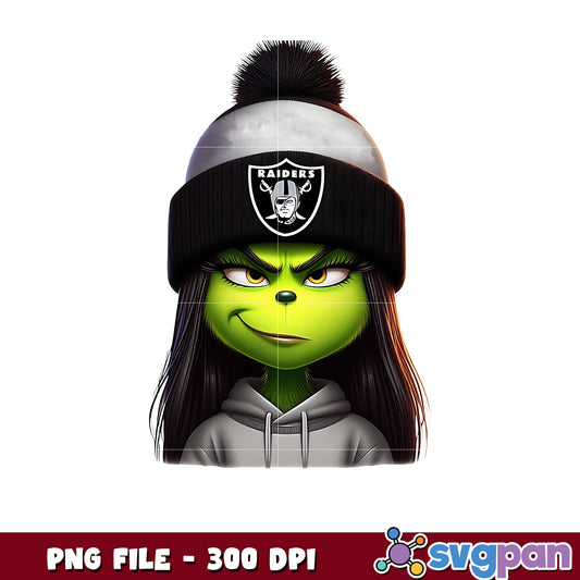 Las vegas raiders girl grinch png, nfl playoffs png, nfl football​ png