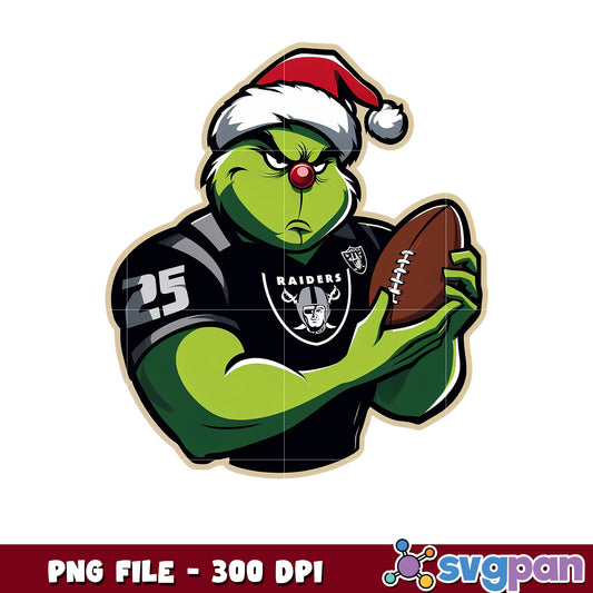 Las vegas raiders grinch design png, las vegas raiders team png, super bowl 2025 png