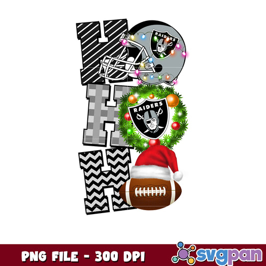Las vegas raiders helmet hohoho png, nfl christmas games​ png, super bowl 2025