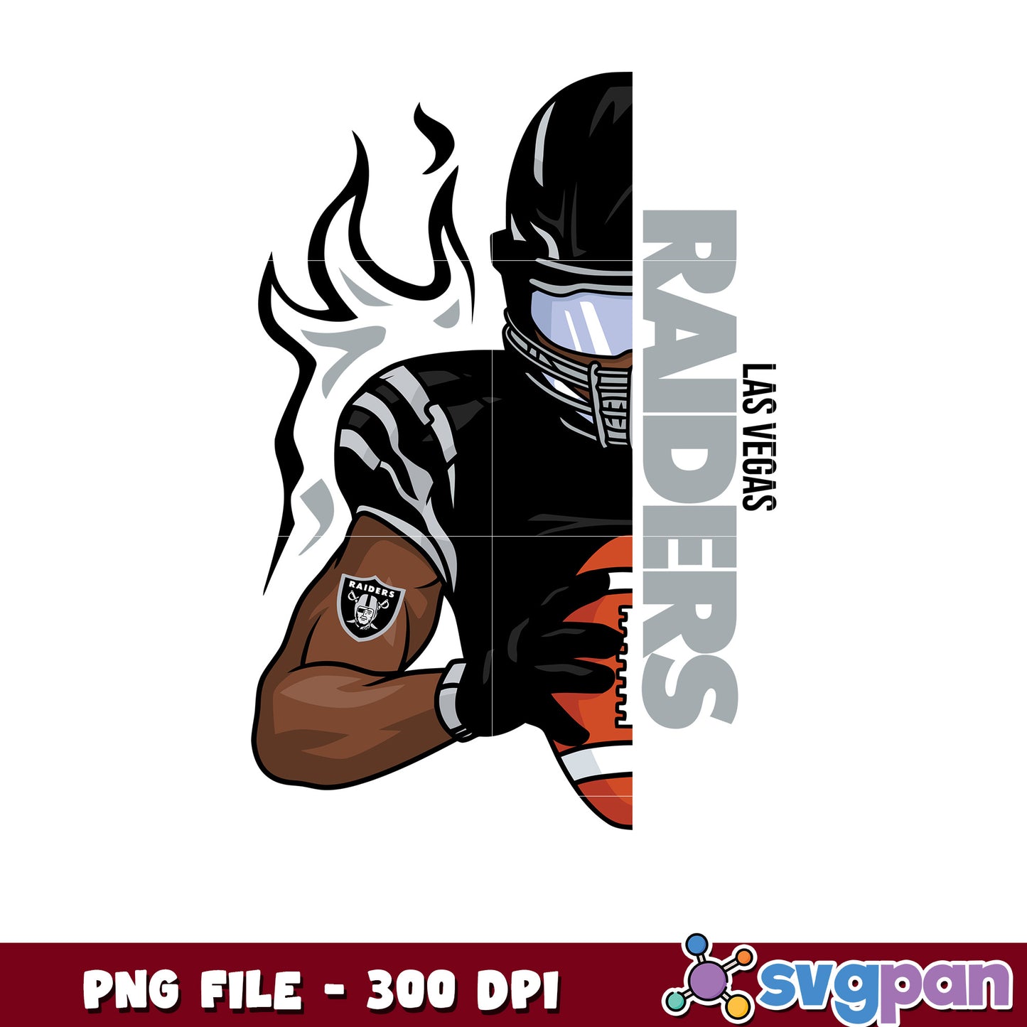 Las vegas raiders nfl man player design png, american football league png, nfl teams png