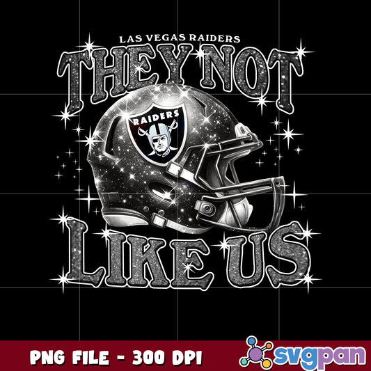 Las vegas raiders they not like us helmet design png, american rugby png, nfl teams png