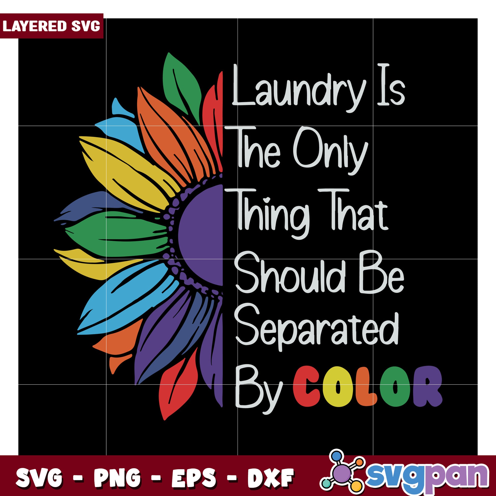 Laundry Is The Only Thing That Should Be Separated By Color, Colorful SVG Design for Home Decor