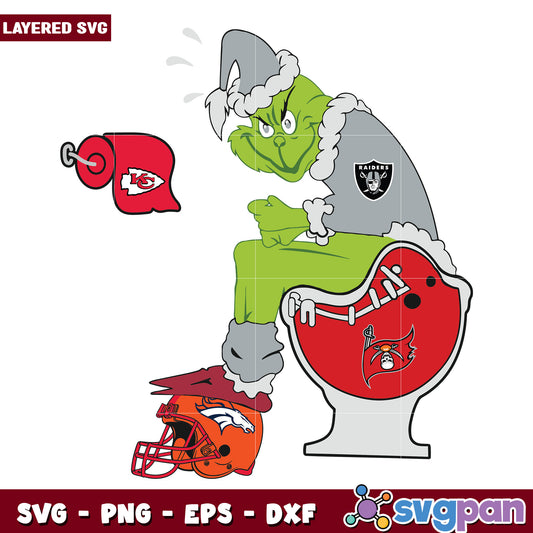Lavegas raiders svg, funny grinch svg, grinch nfl​ svg