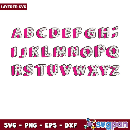 Layered Alphabet SVG Bundle for Creative Projects