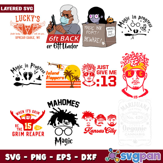 Layered Bundle SVG Collection for Various Designs