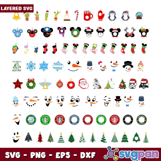 Layered Christmas SVG Bundle