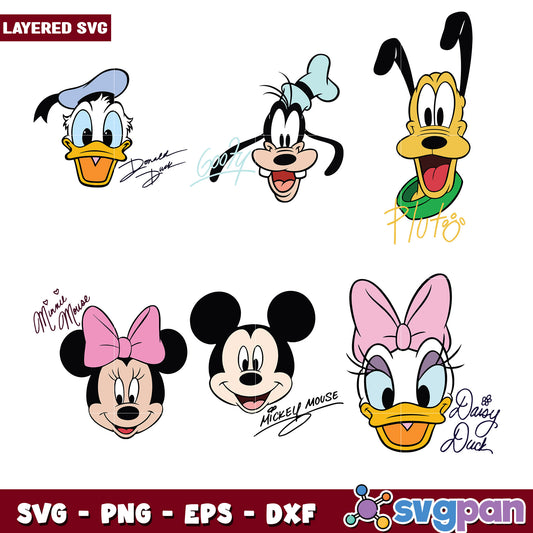 Layered Disney SVG Bundle
