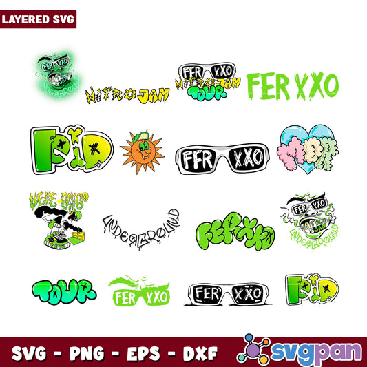 Layered FFR XXO SVG Bundle