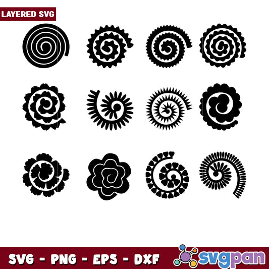 Layered Flower SVG Bundle