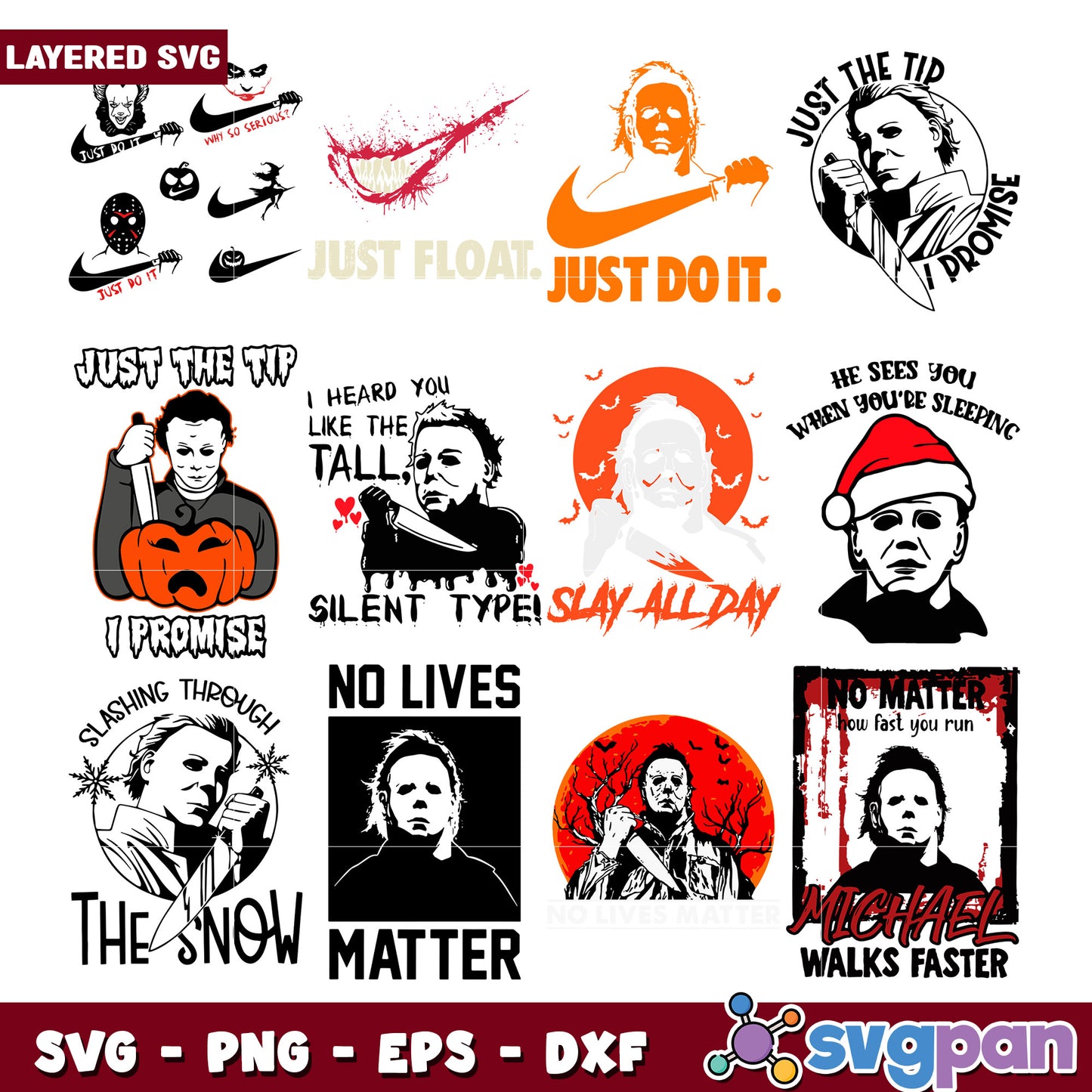 Layered Halloween SVG Bundle Michael Myers Designs