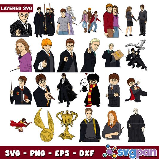 Layered Harry Potter SVG Bundle