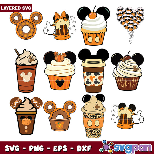 Layered Mickey Halloween SVG Bundle