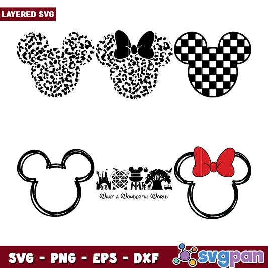 Layered Mickey Mouse SVG Bundle