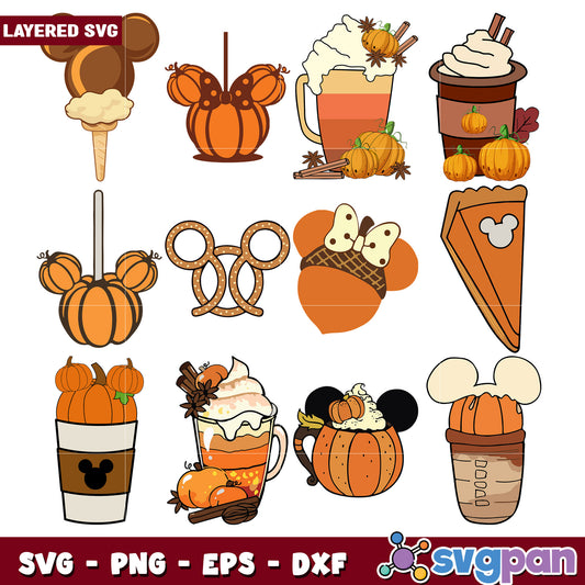 Layered Pumpkin SVG Bundle Fall Designs
